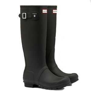 Tall Matte Black Hunter Rainboots